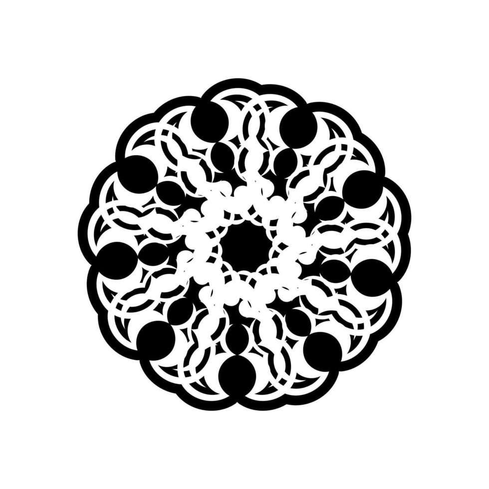 ornamento redondo de los celtas. bueno para logotipos, impresiones y postales. aislado sobre fondo blanco. vector