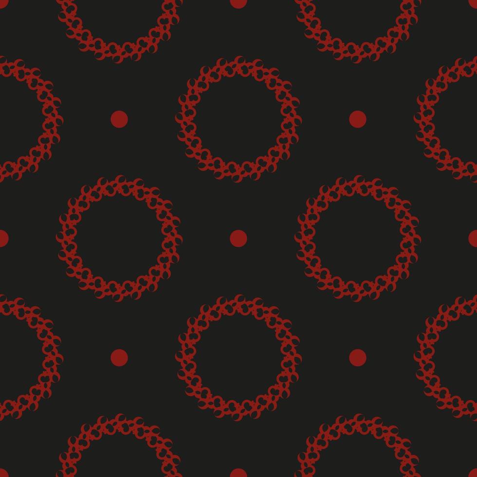 fondo de pantalla en una plantilla de estilo vintage. ornamento gráfico para papel pintado, tela, envoltura, embalaje. ornamento floral abstracto negro y rojo chino. ilustración vectorial vector