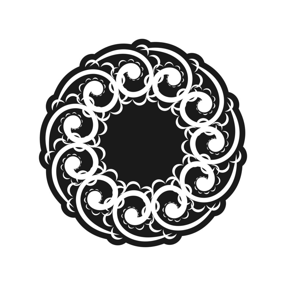 patrón oriental con arabescos y elementos florales. bueno para menús, impresiones y postales. aislado sobre fondo blanco. vector