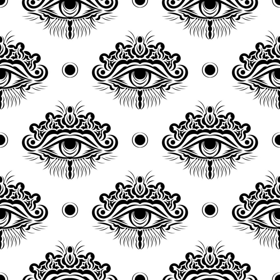 todo viendo patrón transparente de vector de ojo. bueno para fondos, estampados, prendas de vestir y textiles. ilustración vectorial