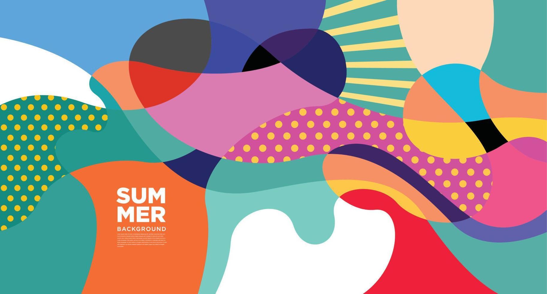 banner de fluido y líquido de vector abstracto colorido para el verano