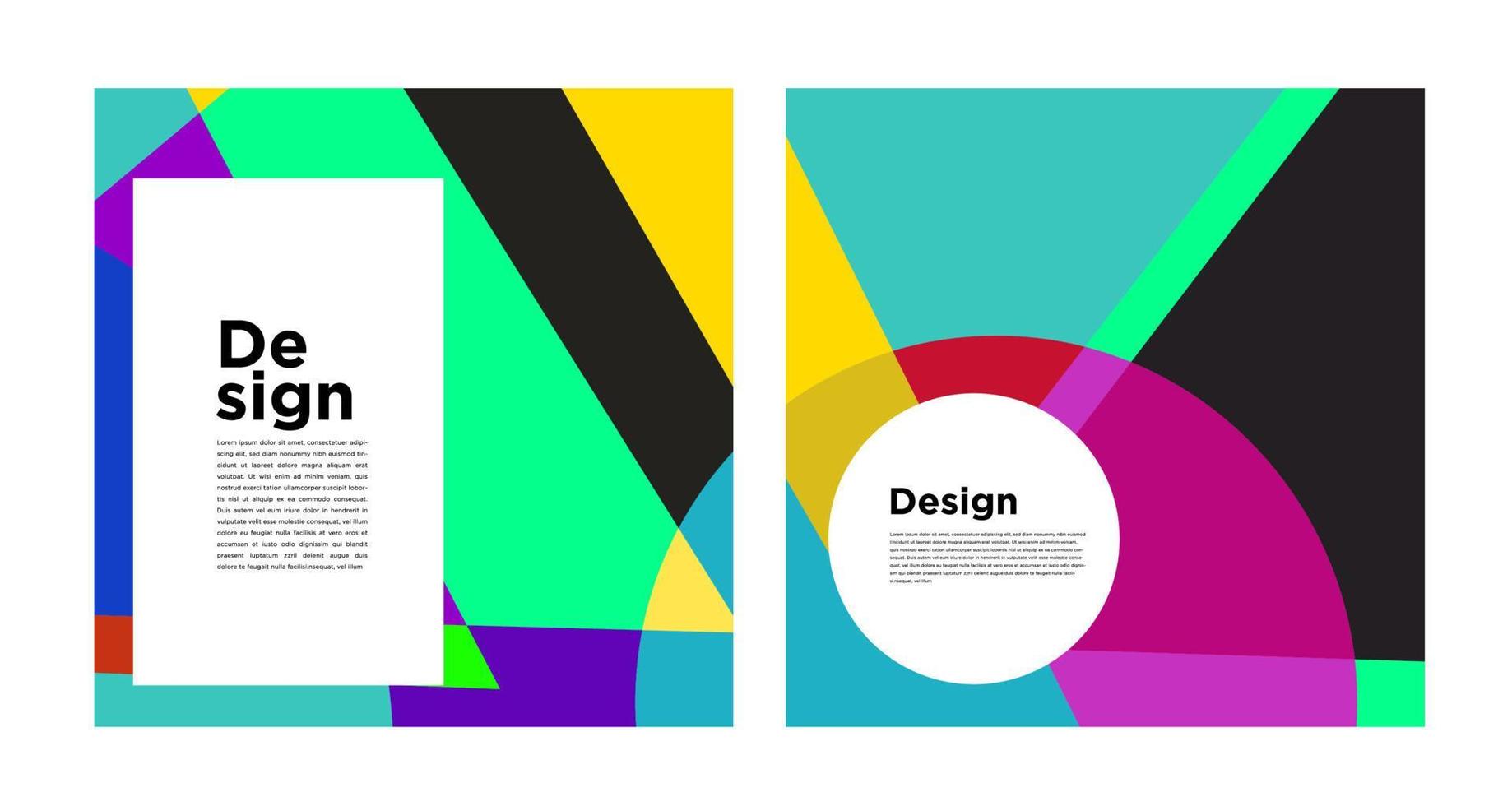 Vector colorful abstract geometric and curve for banner social media template