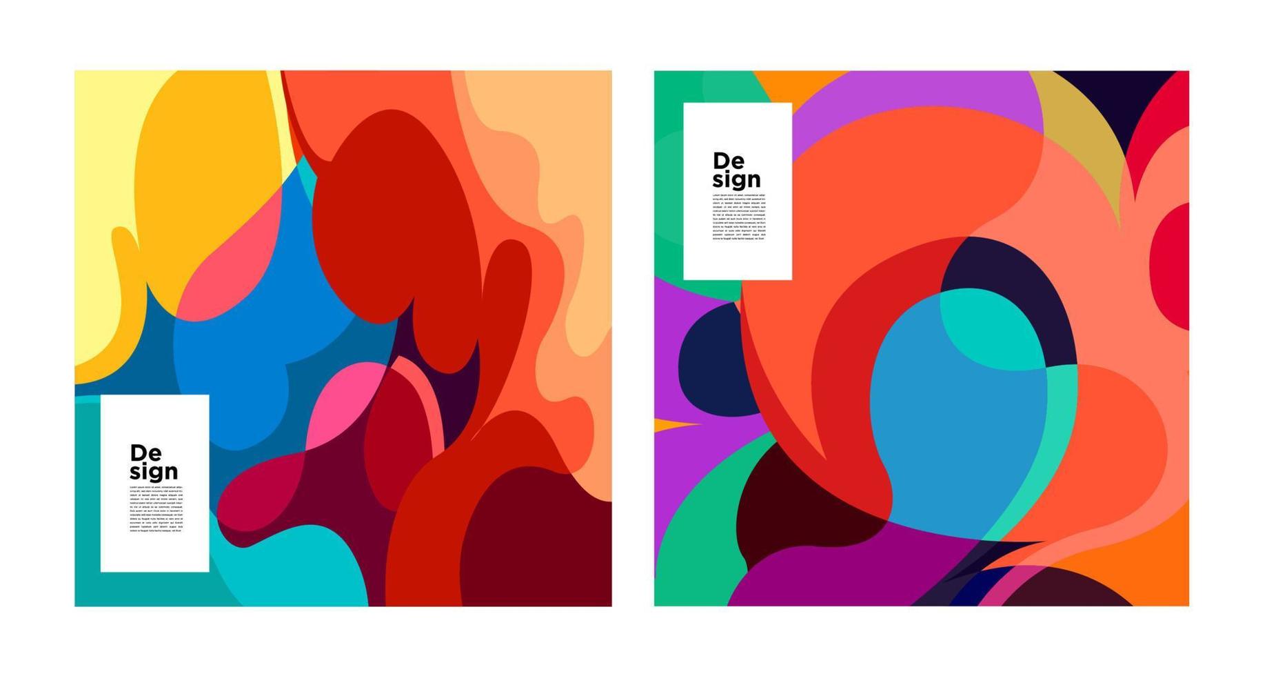 Vector colorful abstract geometric and curve for banner social media template