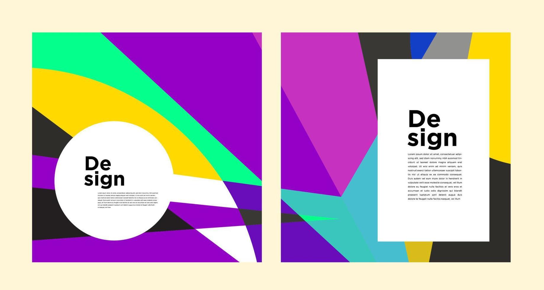 Vector colorful abstract geometric and curve for banner social media template