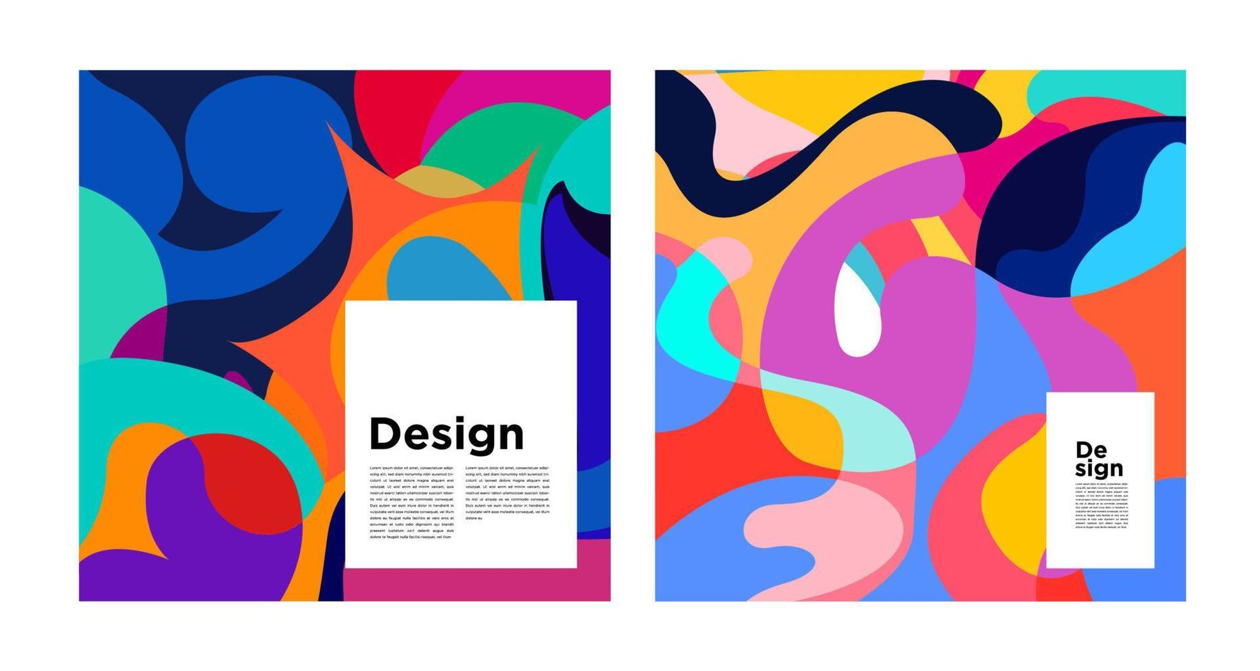 Vector colorful abstract geometric and curve for banner social media template