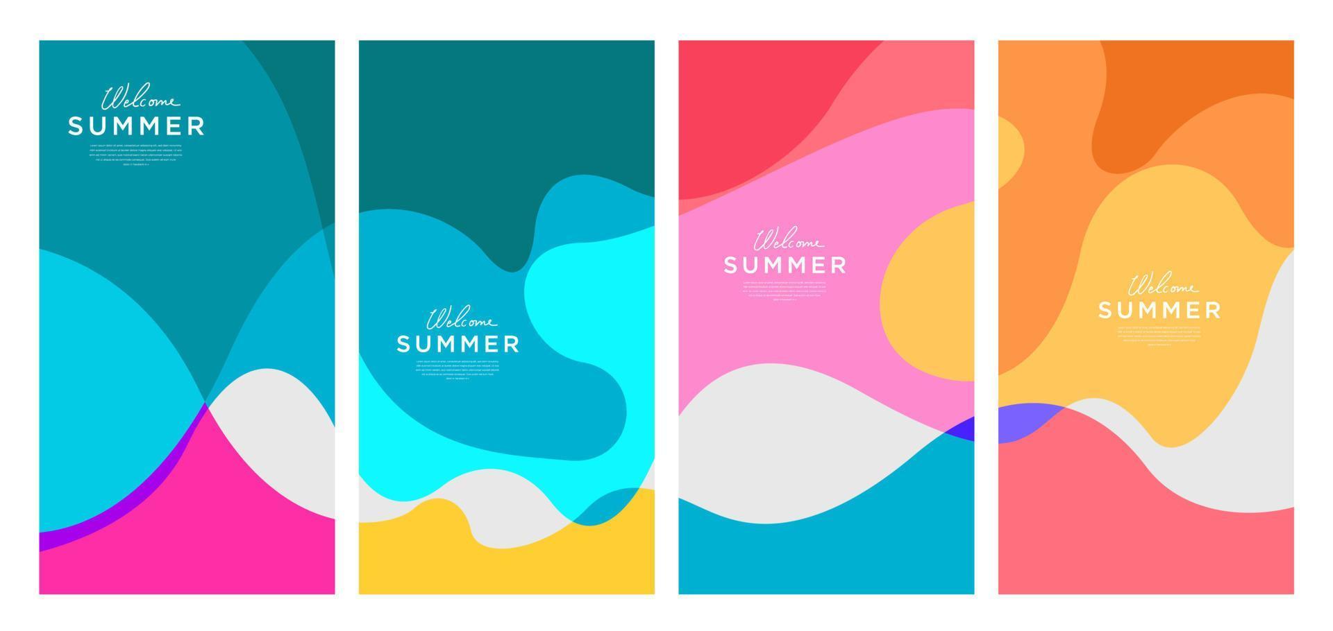 Abstract colorful summer background vector