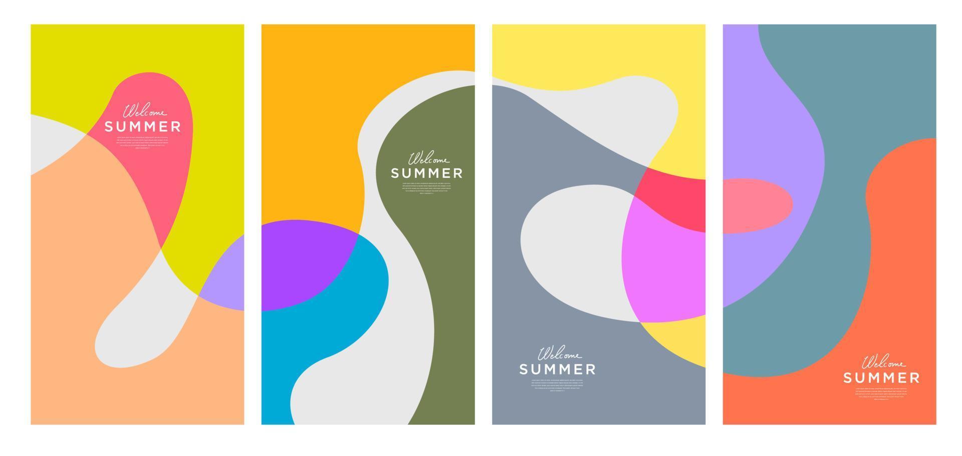 Colorful summer abstract background vector