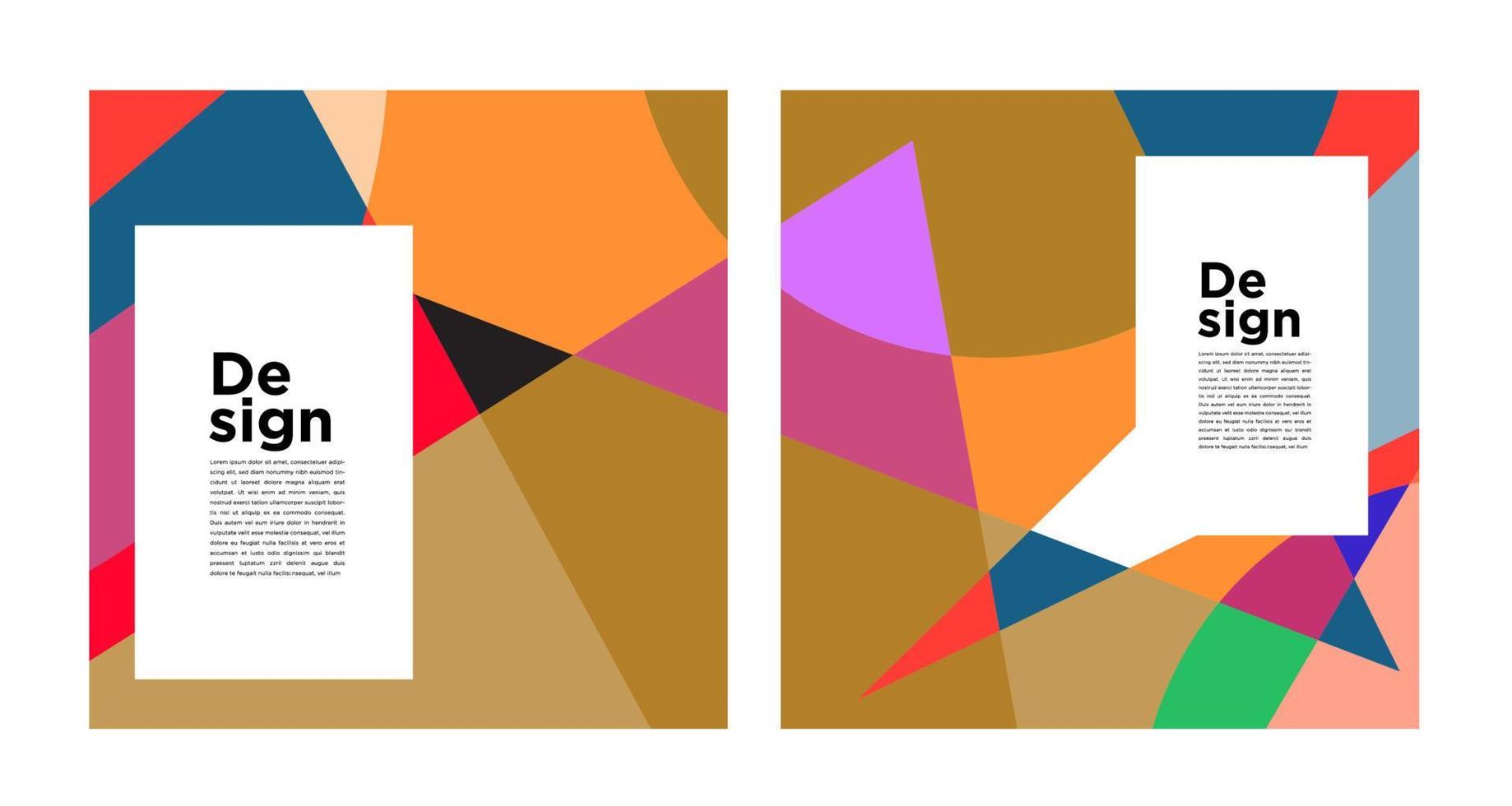 vector colorido abstracto geométrico y curva para banner plantilla de redes sociales