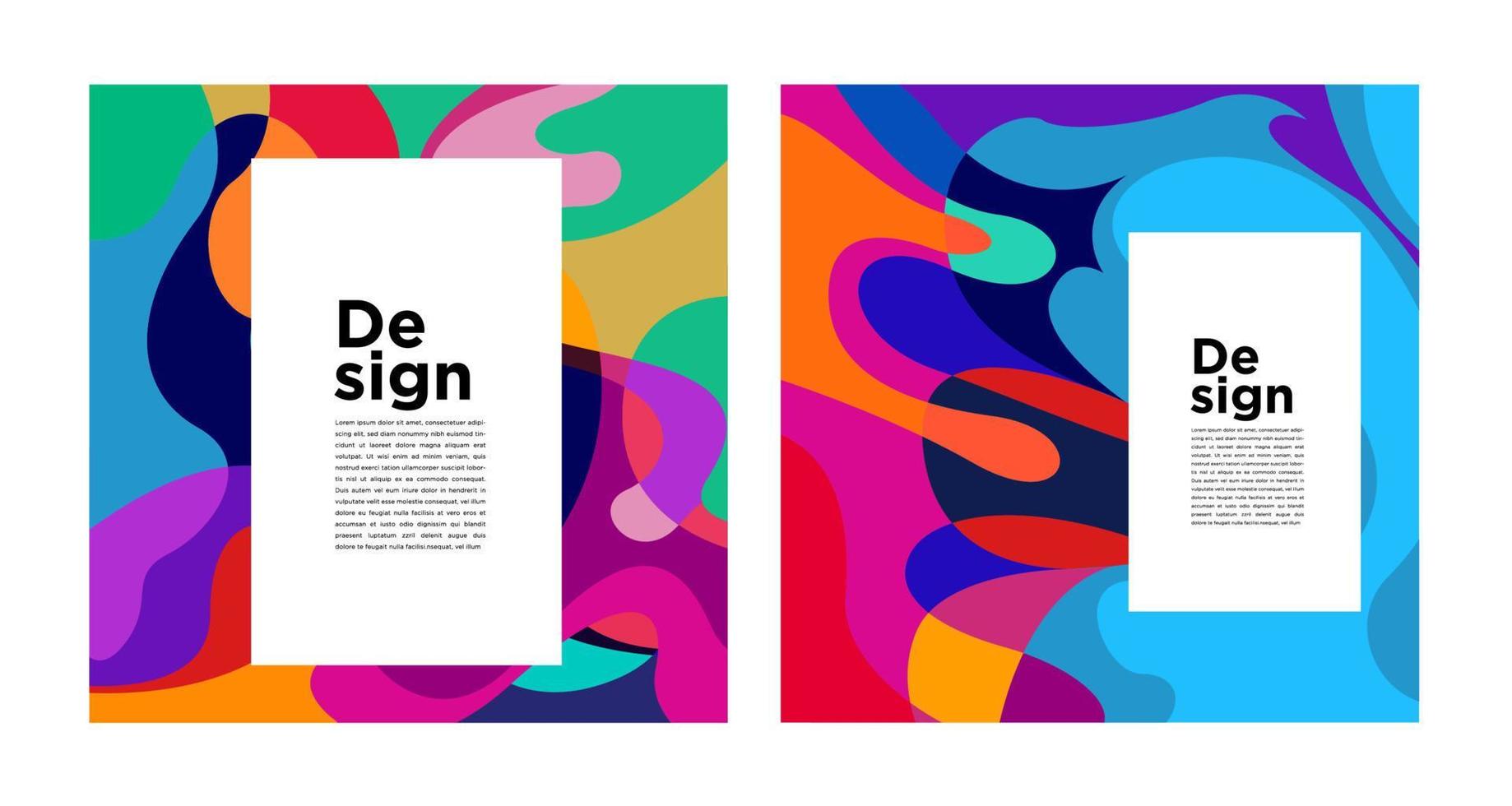 Vector colorful abstract geometric and curve for banner social media template