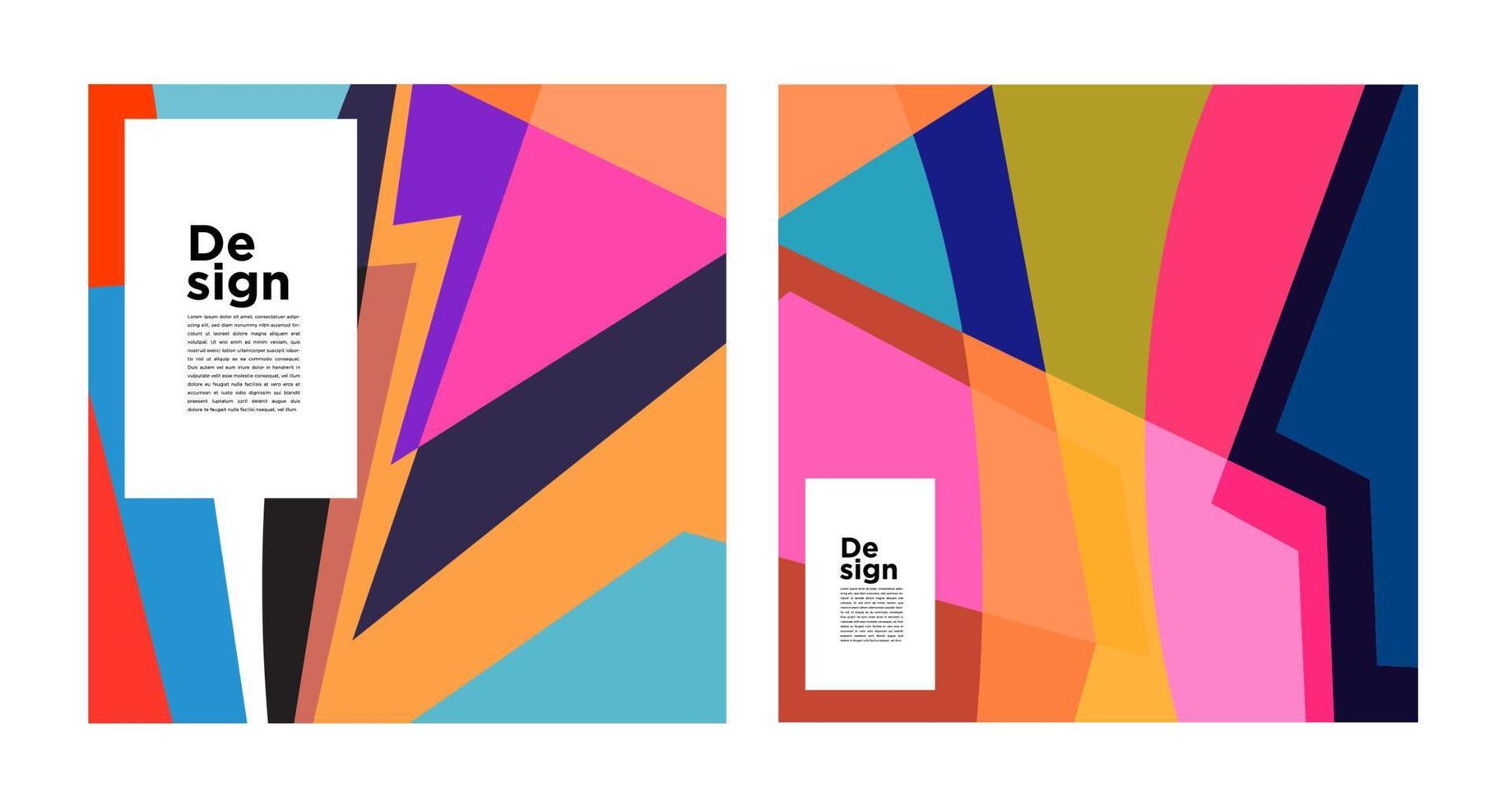 Vector colorful abstract geometric and curve for banner social media template