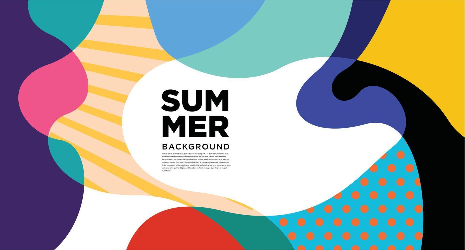 Colorful abstract vector fluid and liquid banner for summer