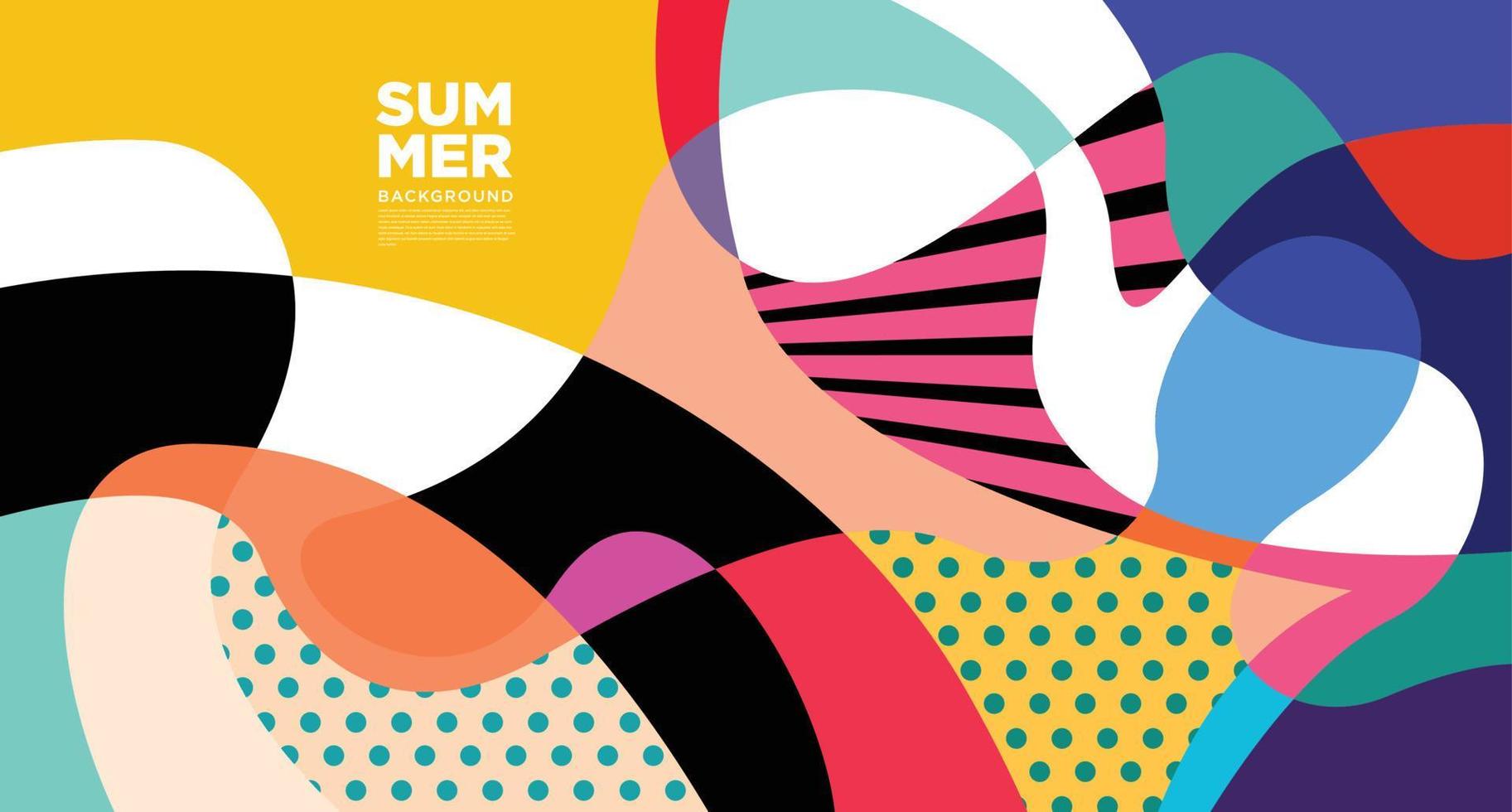 Colorful abstract vector fluid and liquid banner for summer