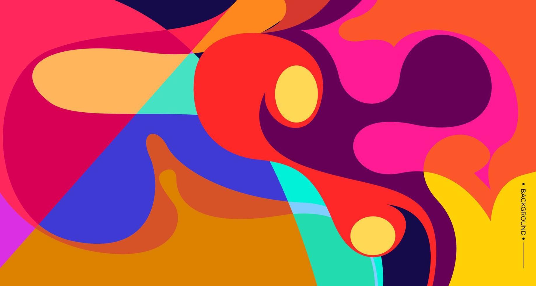 Fondo líquido y fluido abstracto colorido para banner vector