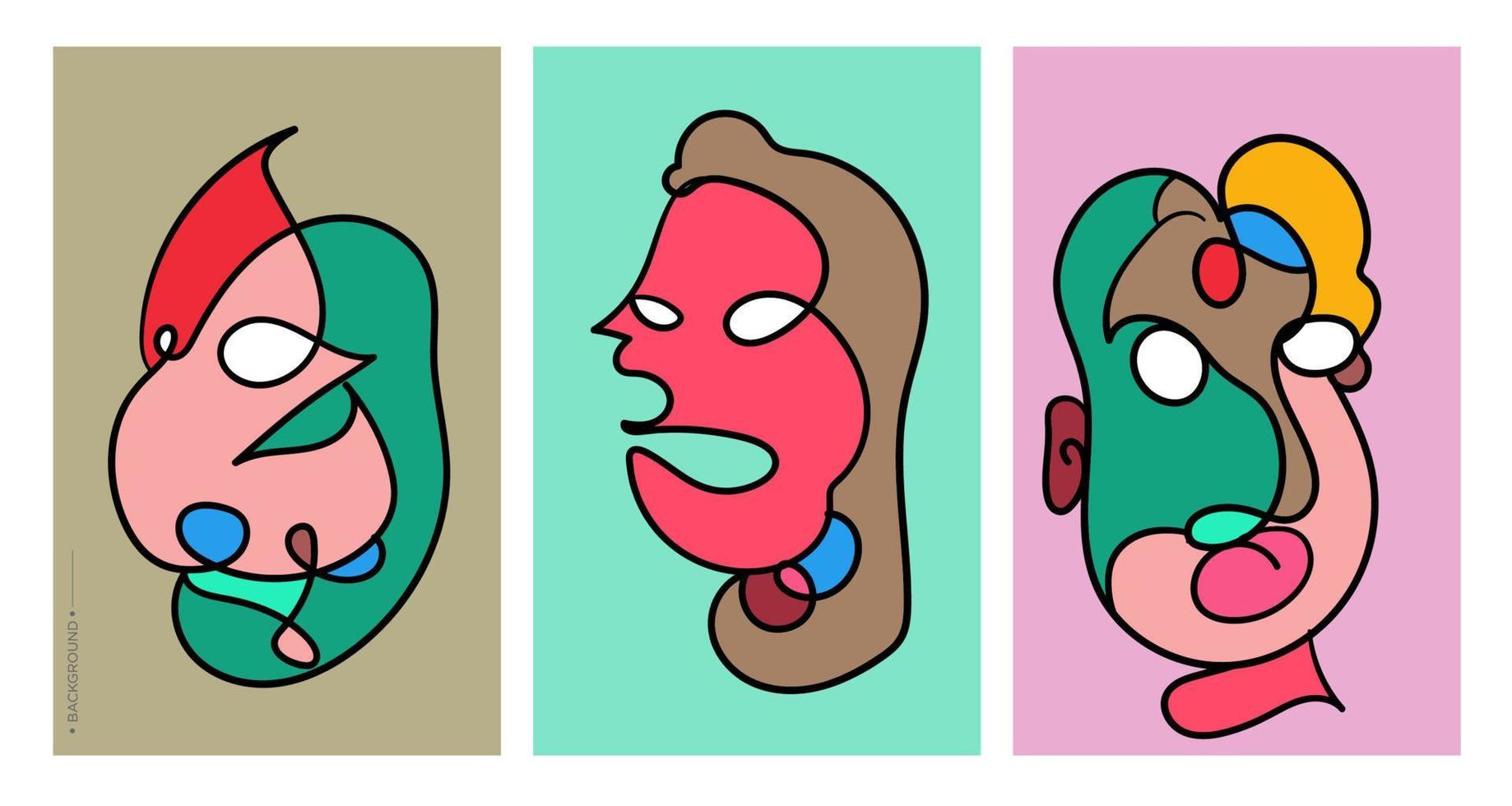 Colorful Face and head art illustration 8127632 Vector Art at Vecteezy