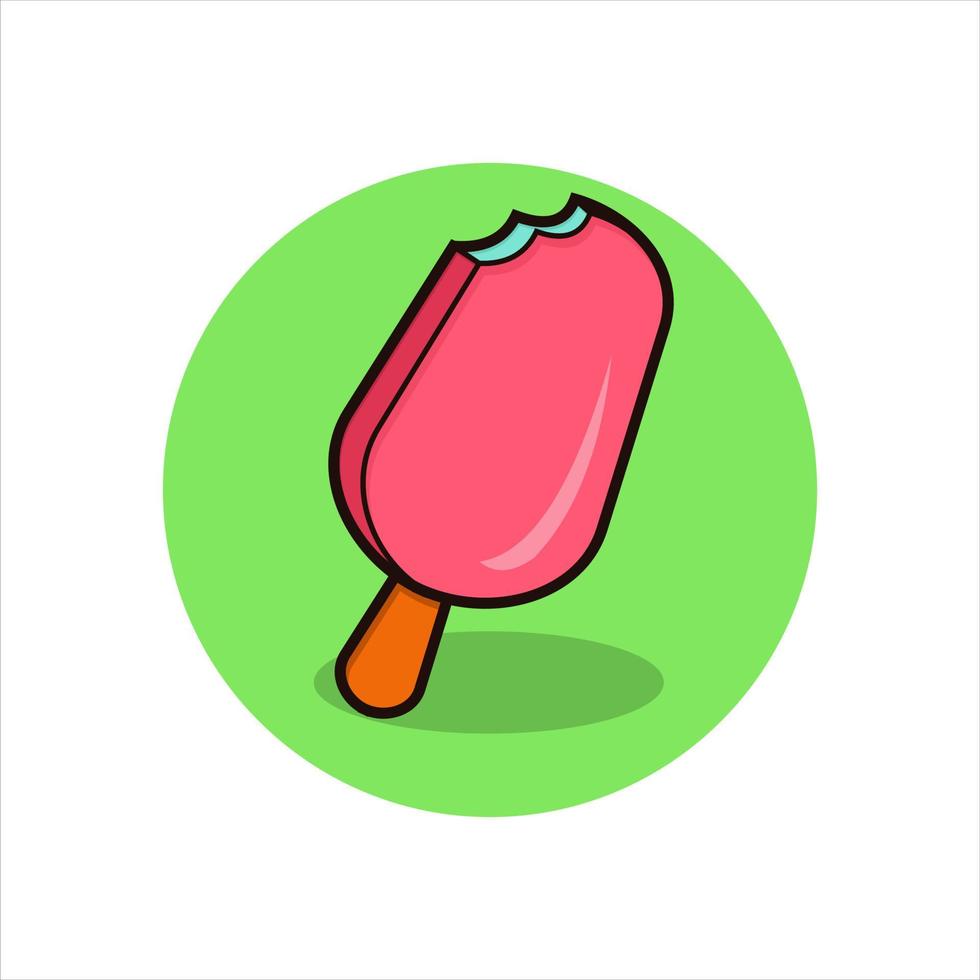 vector de personaje de dibujos animados de helado