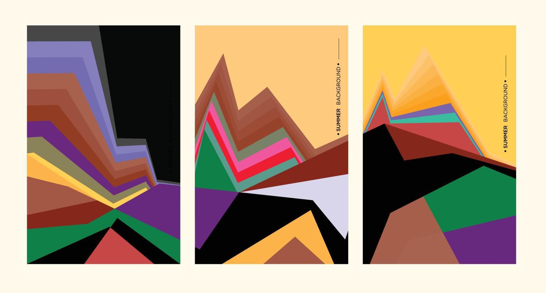 Colorful abstract geometric background illustration for summer poster vector
