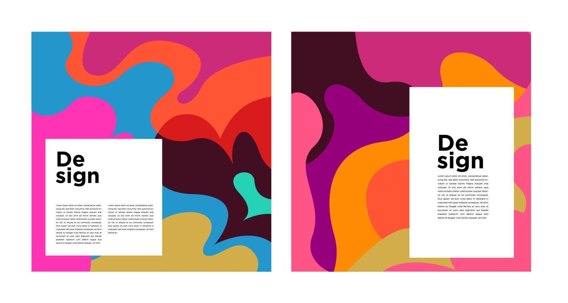 Vector colorful abstract geometric and curve for banner social media template