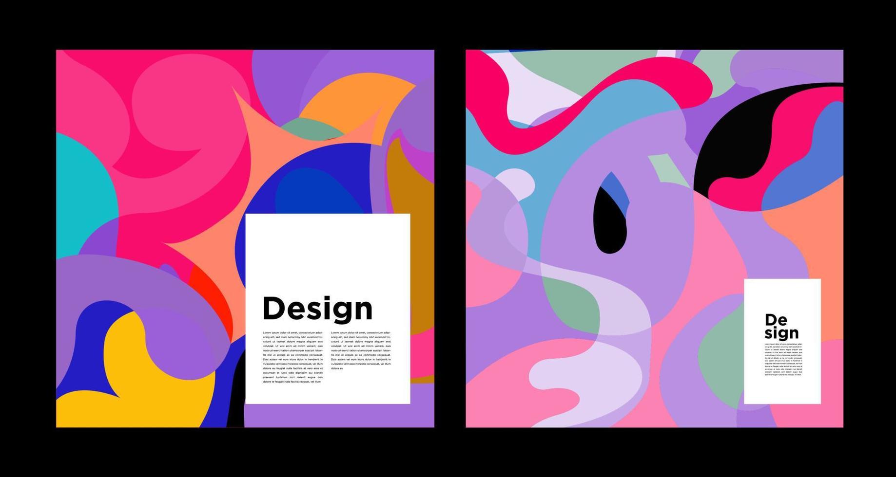 Vector colorful abstract geometric and curve for banner social media template