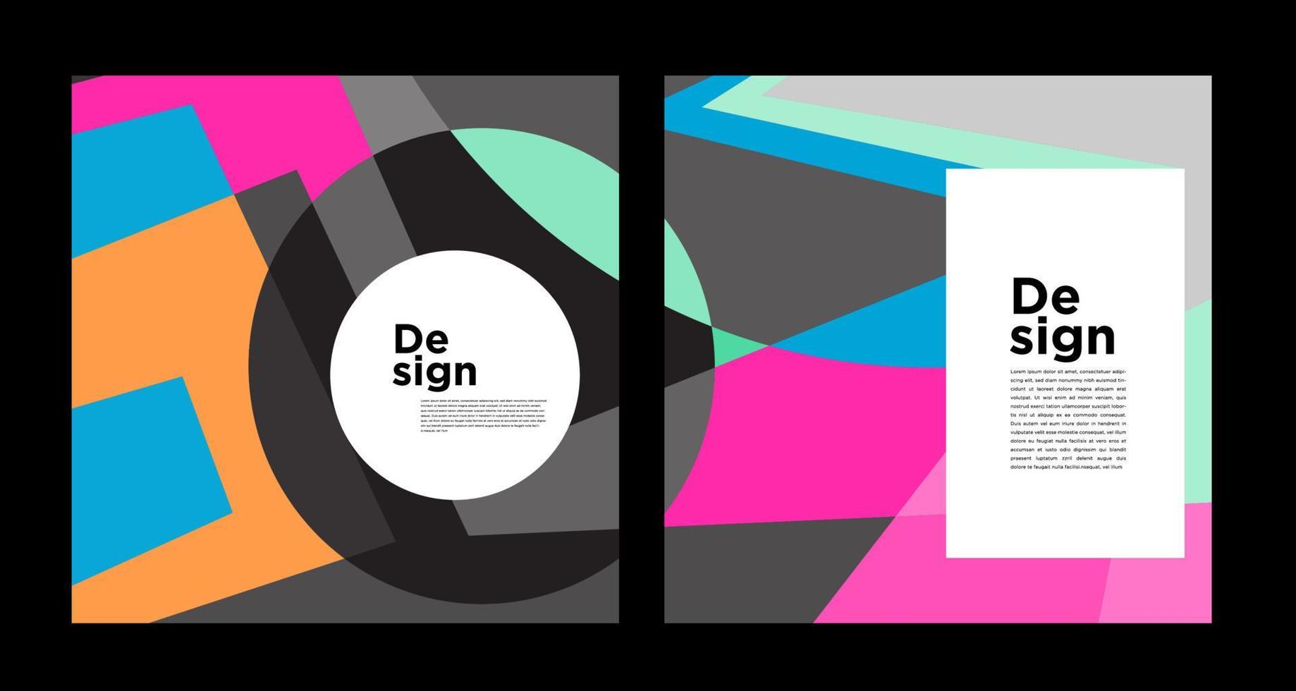 Vector colorful abstract geometric and curve for banner social media template