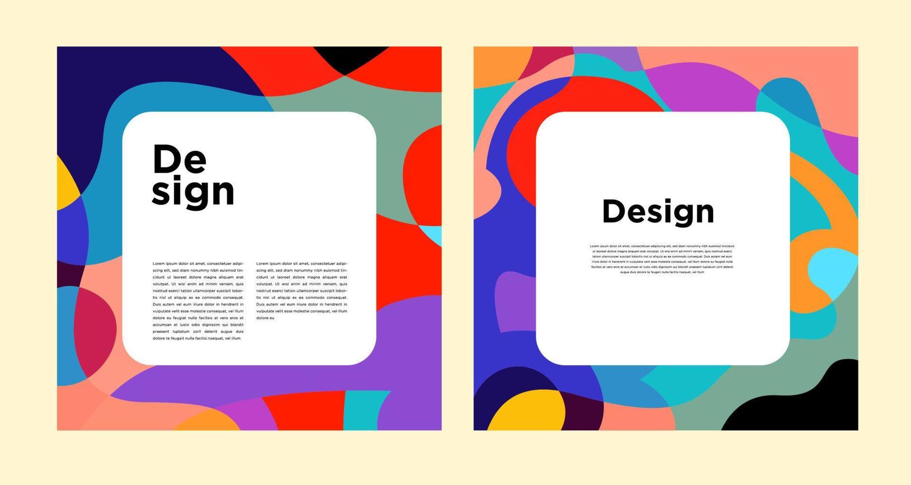 Vector colorful abstract geometric and curve for banner social media template