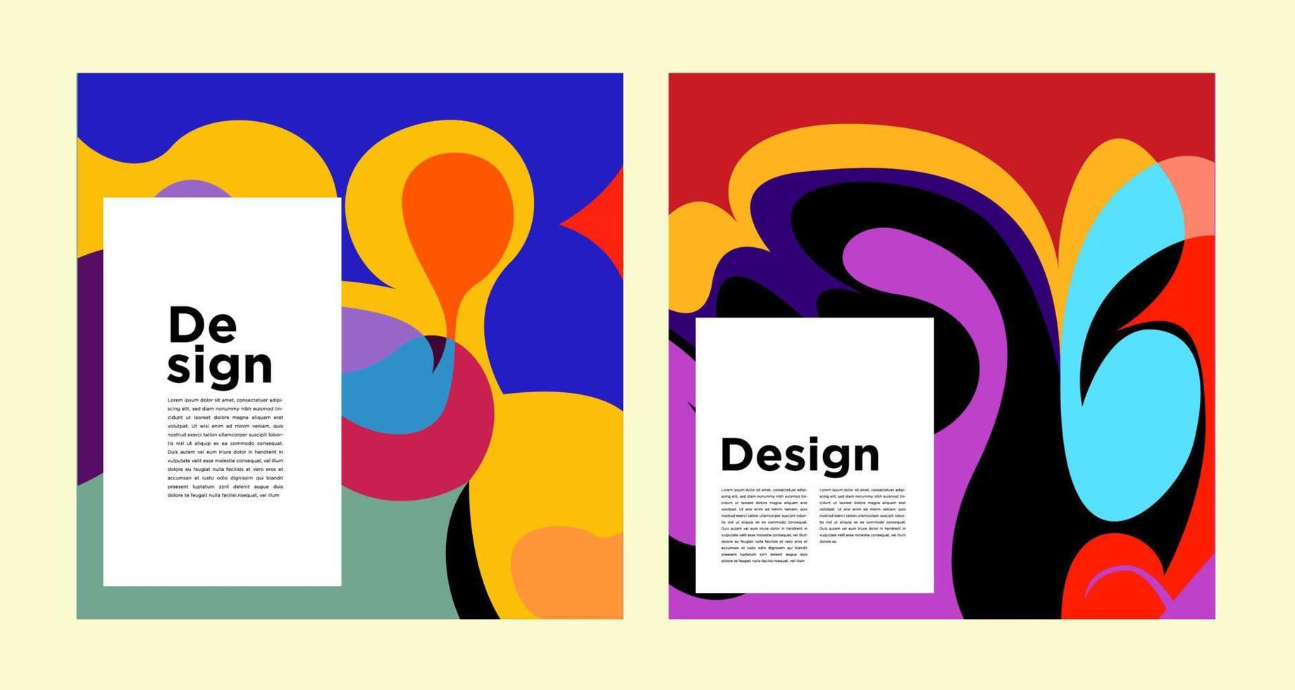 Vector colorful abstract geometric and curve for banner social media template