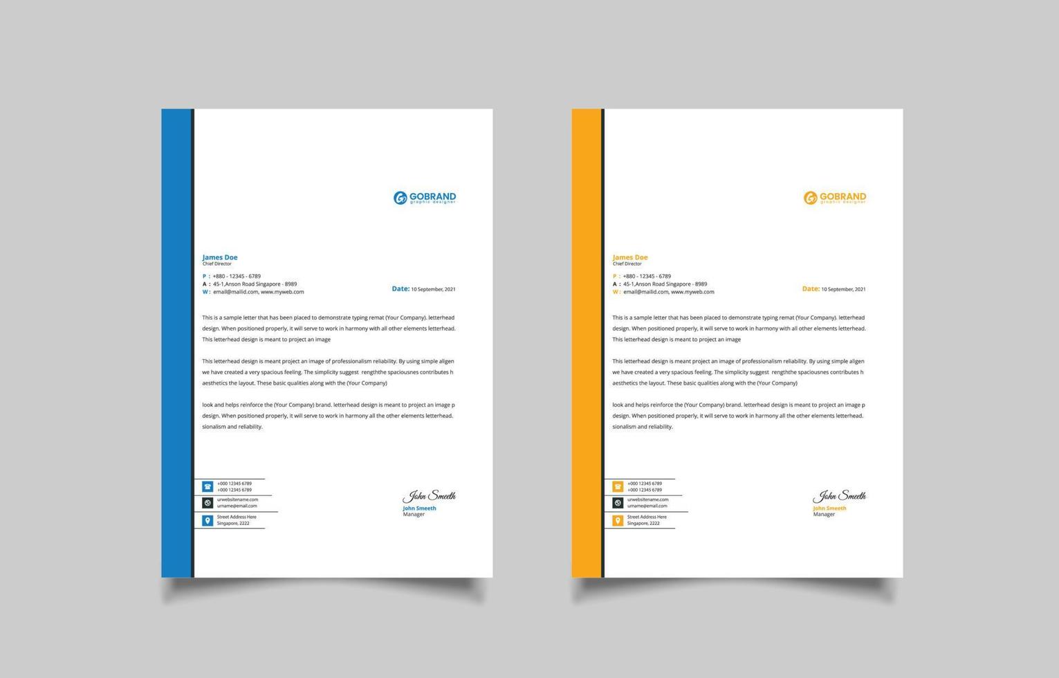 Letterhead Design Template vector