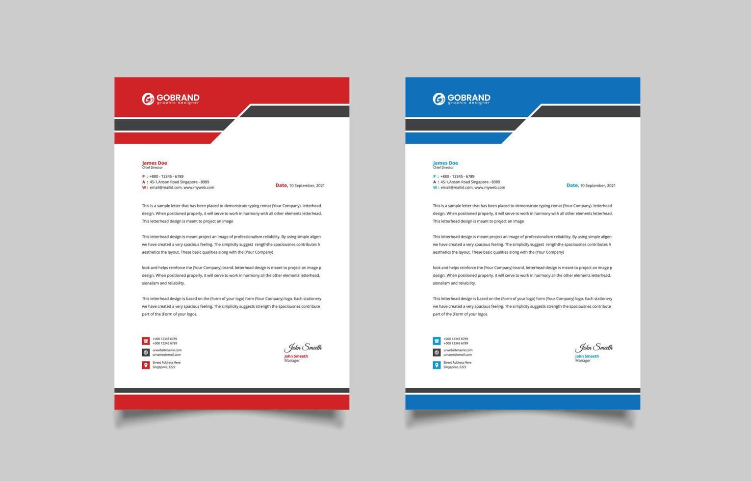 Letterhead Design Template vector