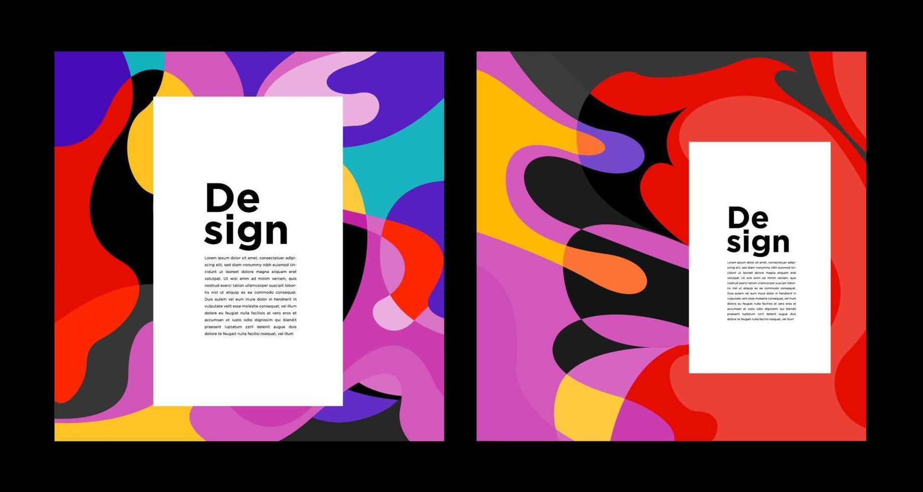 Vector colorful abstract geometric and curve for banner social media template