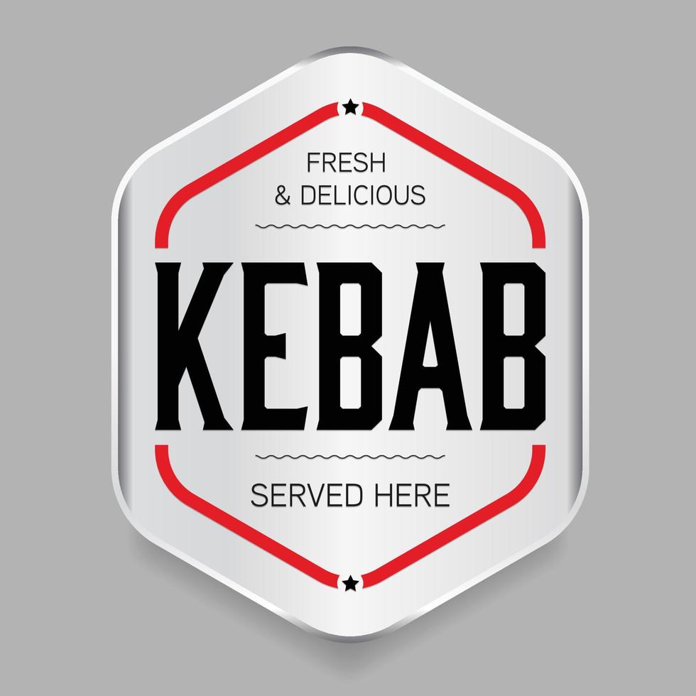 Fresh Kebab stamp sign badge vintage vector