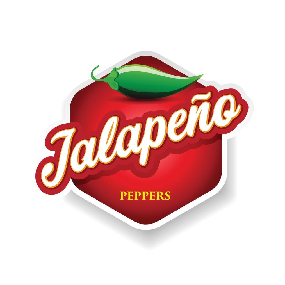 Jalapeno chilli pepper sign vintage vector