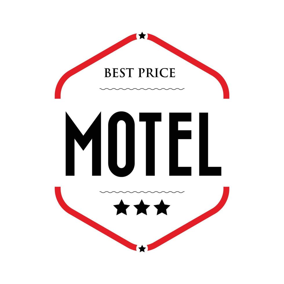 letrero vintage de motel al mejor precio vector