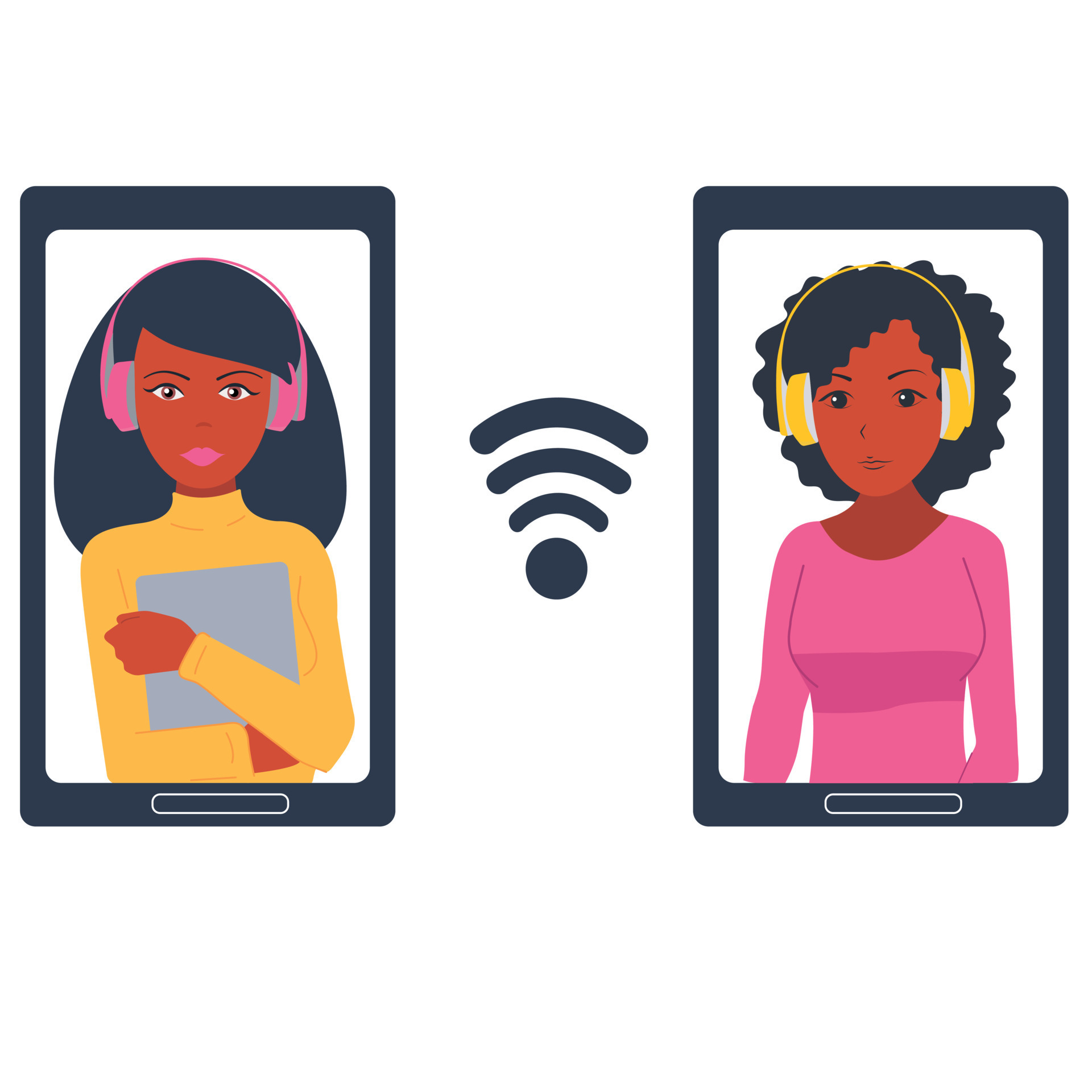 Video Call From Phone Two People Communicate Vector 8127954 Vector video-call-from-phone-two-people-communicate-vector-8127954-vector