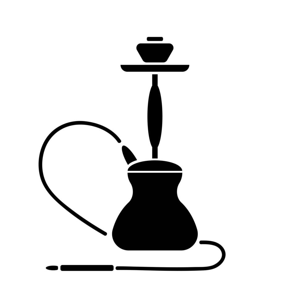 vector de icono de silueta de cachimba aislado