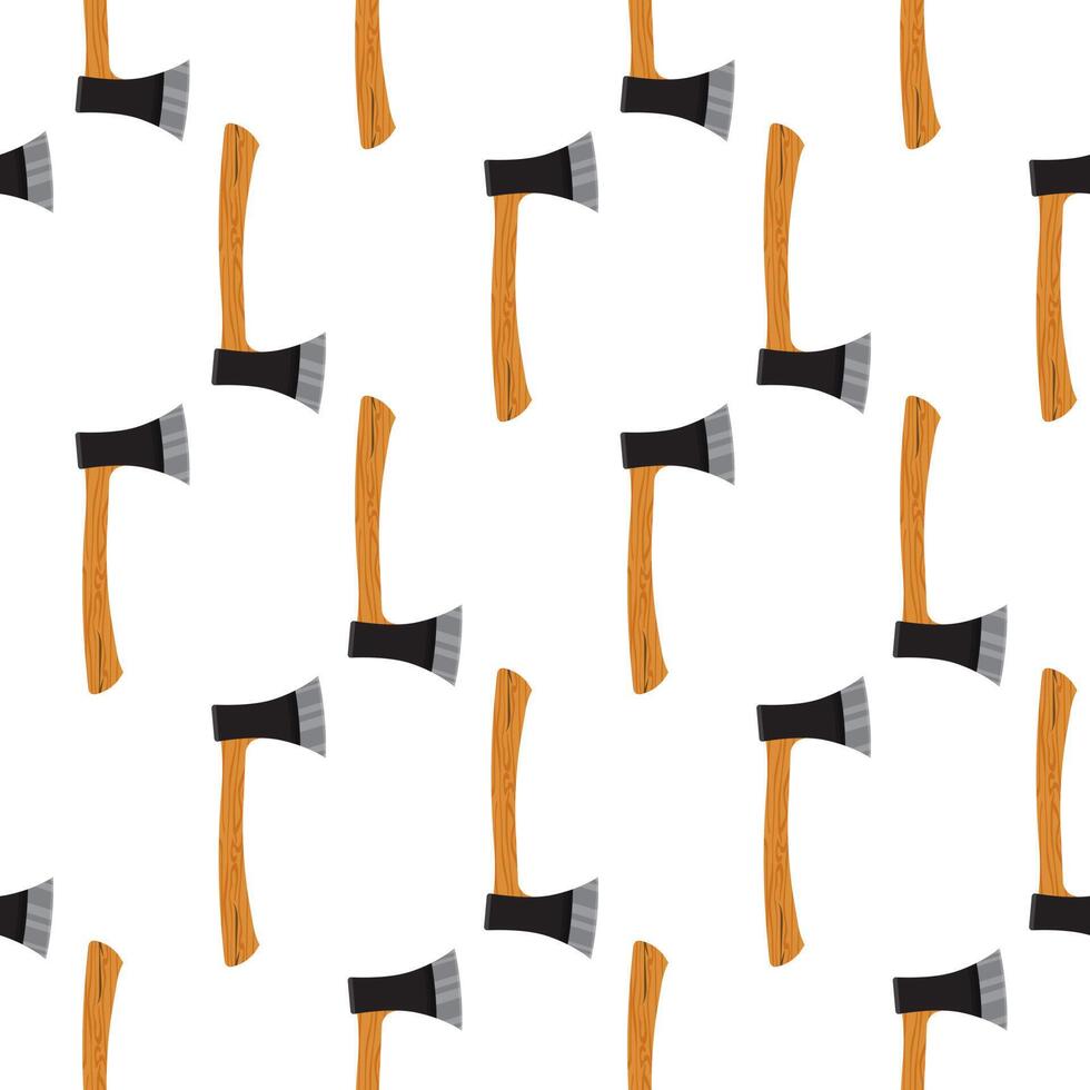 Seamless pattern with axes. Vector illustration