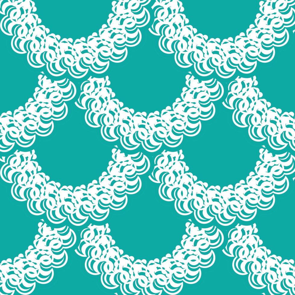 A pattern with white and blue waves vector