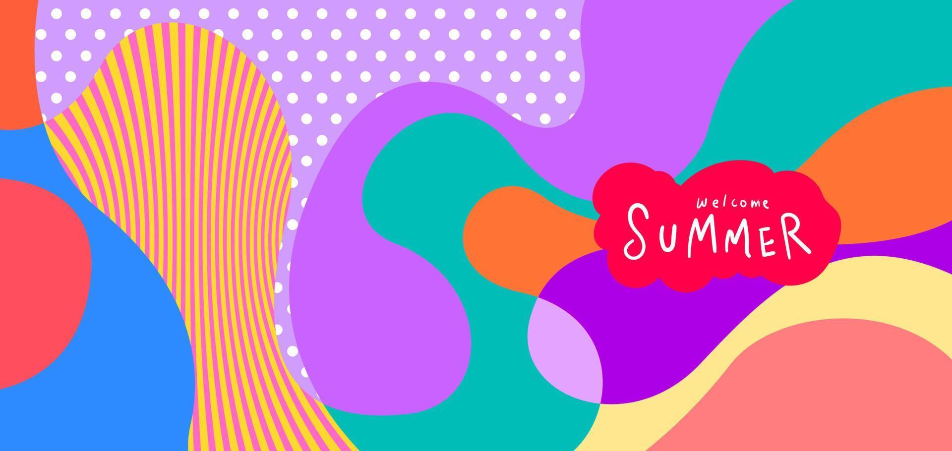 vector de fondo de verano colorido abstracto