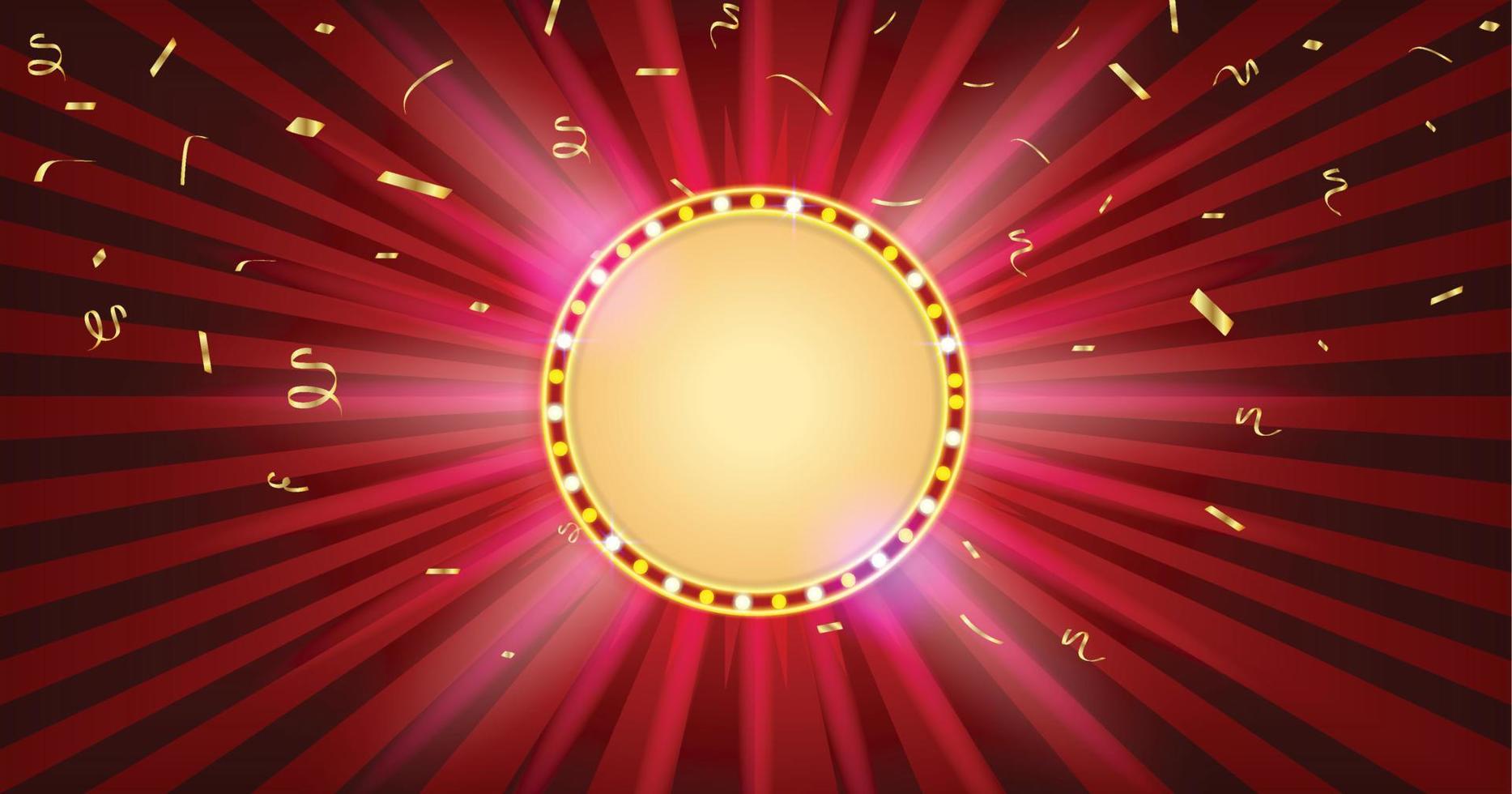 Retro Cinema with bautiful sparking color vector