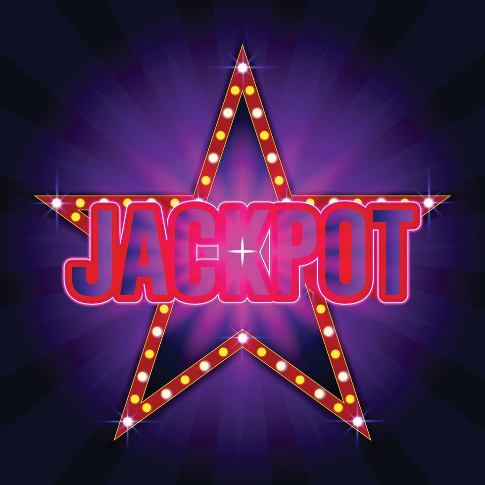 Jackpot with shiny Design and star concept vector