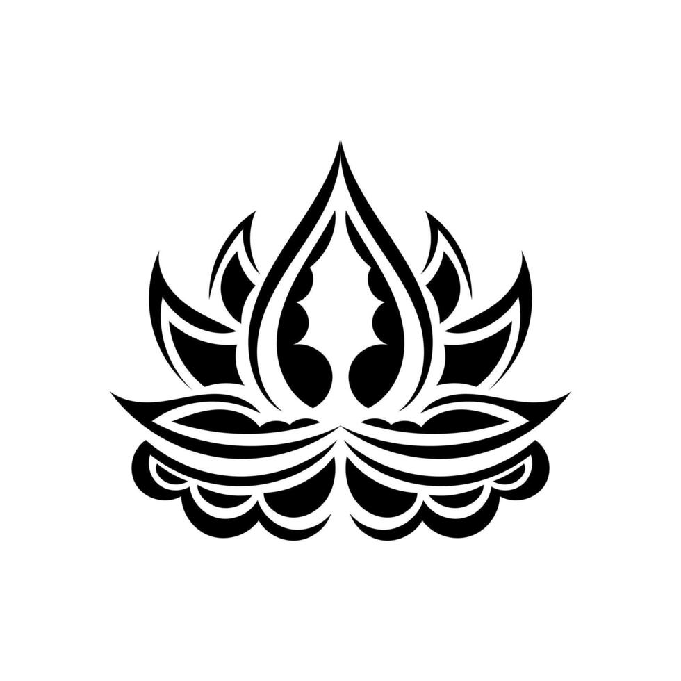 Lotus logo. Flat logo illustration for your design vector
