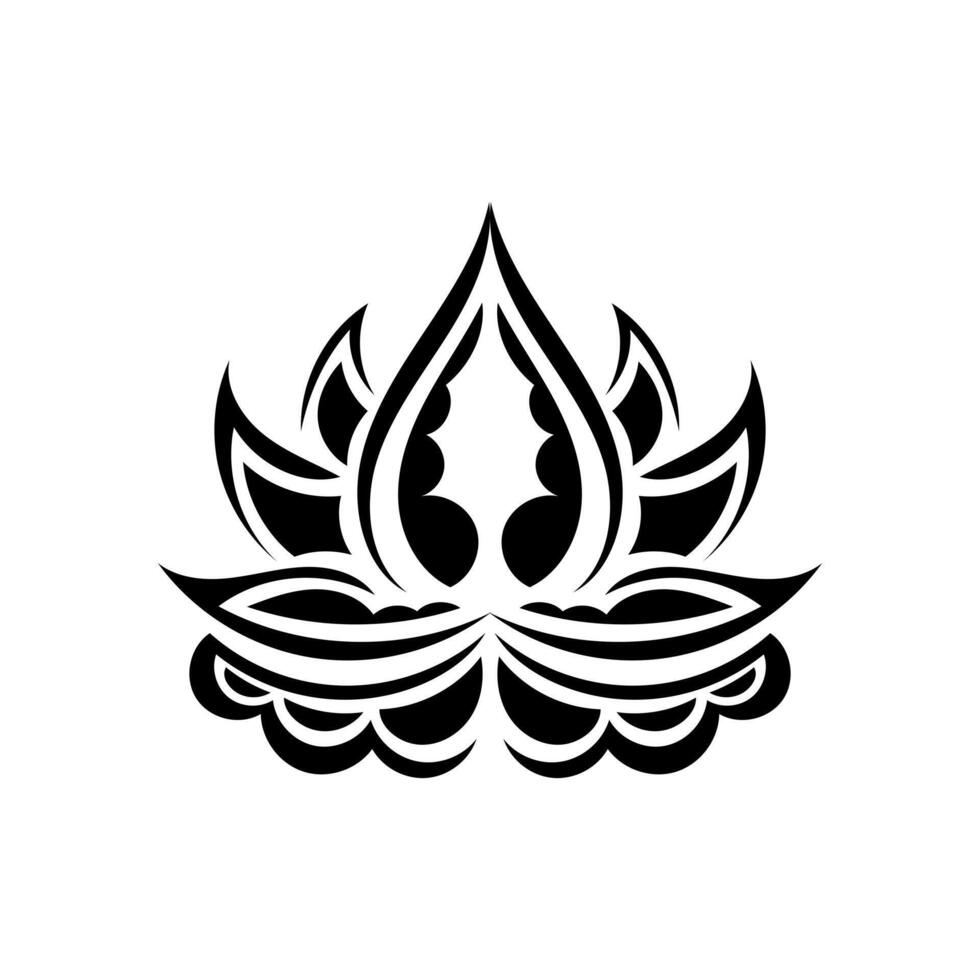 Lotus logo. Flat logo illustration for your design vector