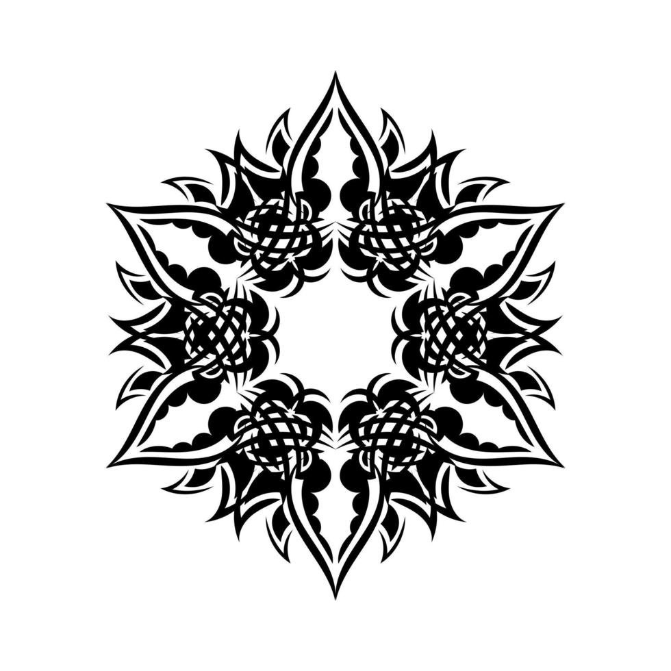 Decorative ornaments in the shape of a flower. Mandala on a white background. Vector illustration