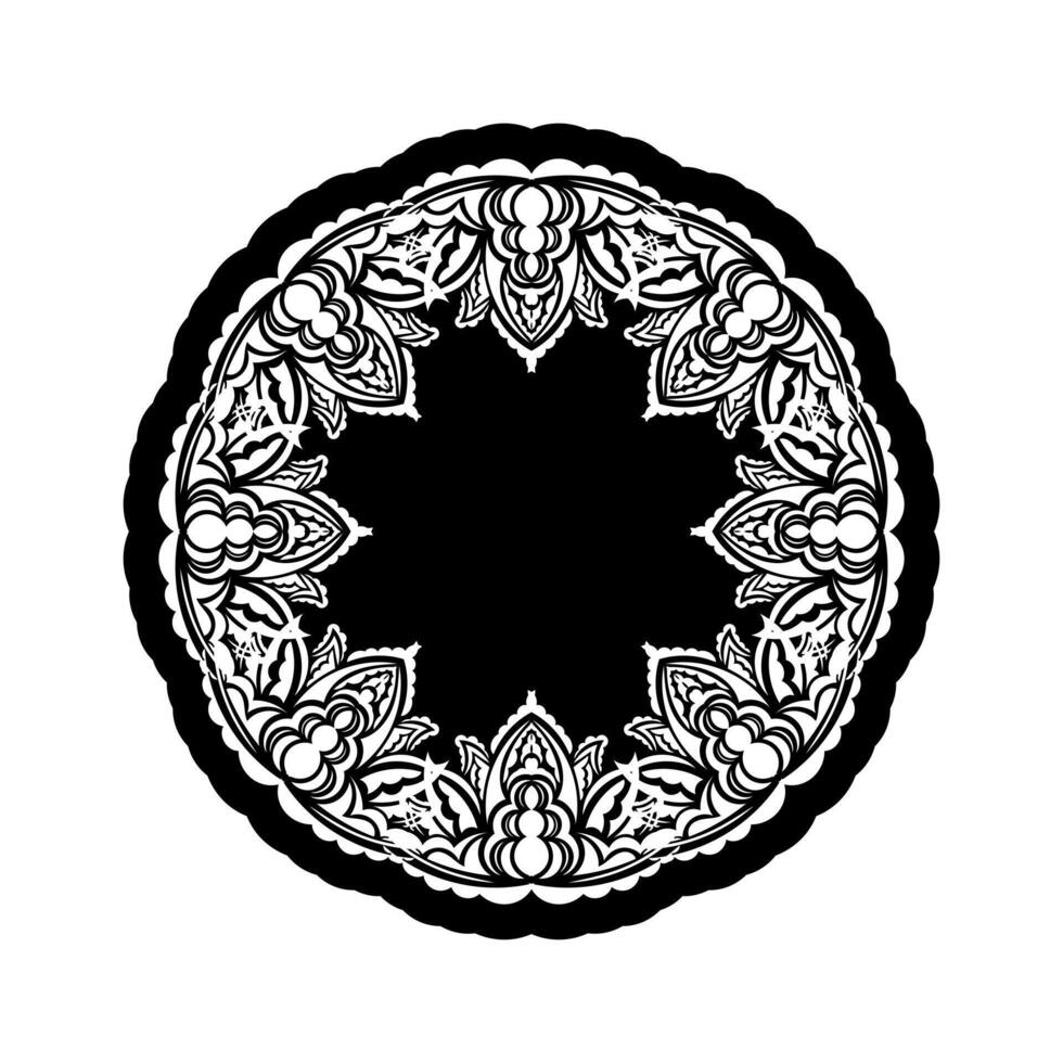 Mandala Ornaments in the shape of a flower. Good for menus, prints and postcards. illustration vector