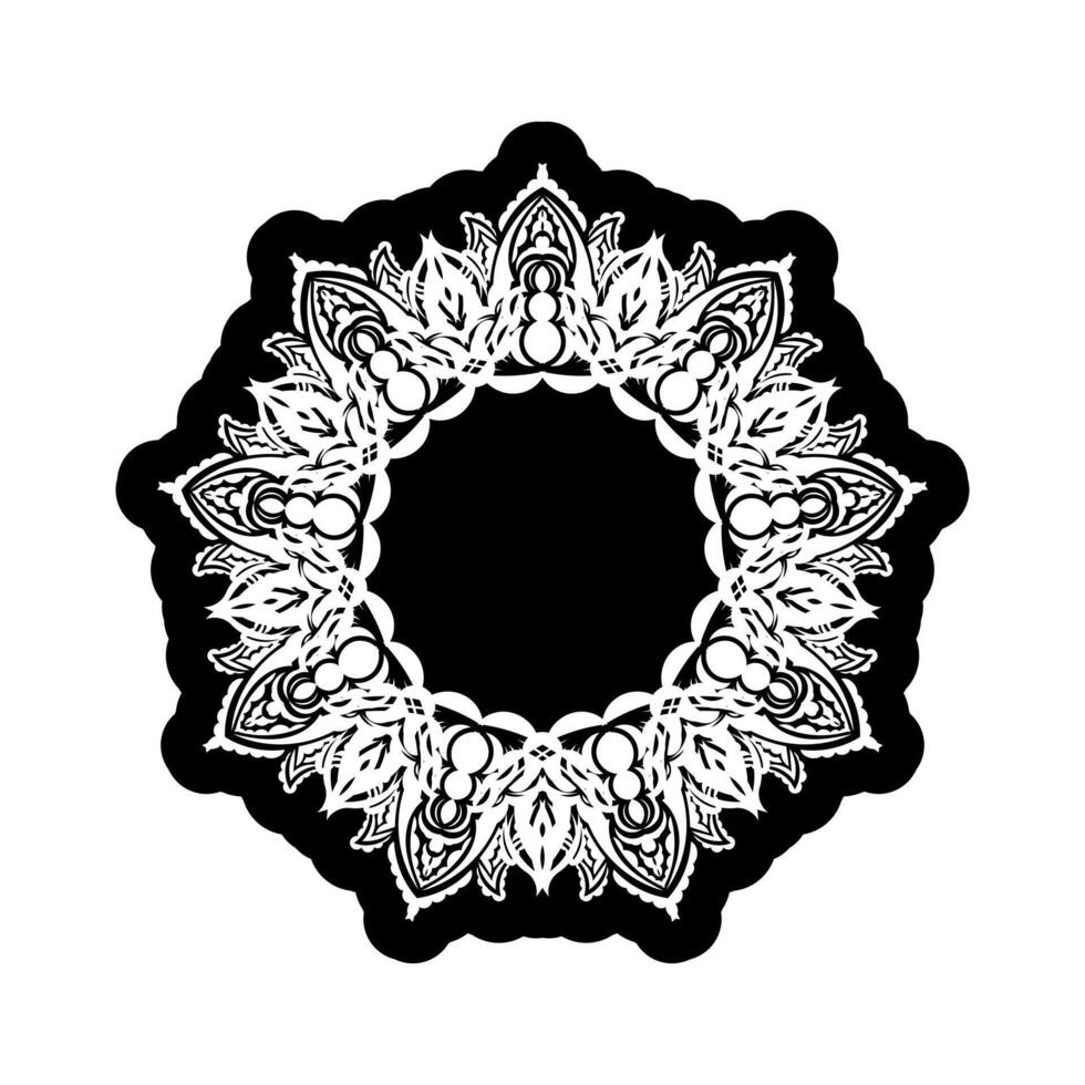 Mandala Ornaments in the shape of a flower. Good for menus, tattoos, prints and postcards. illustration vector