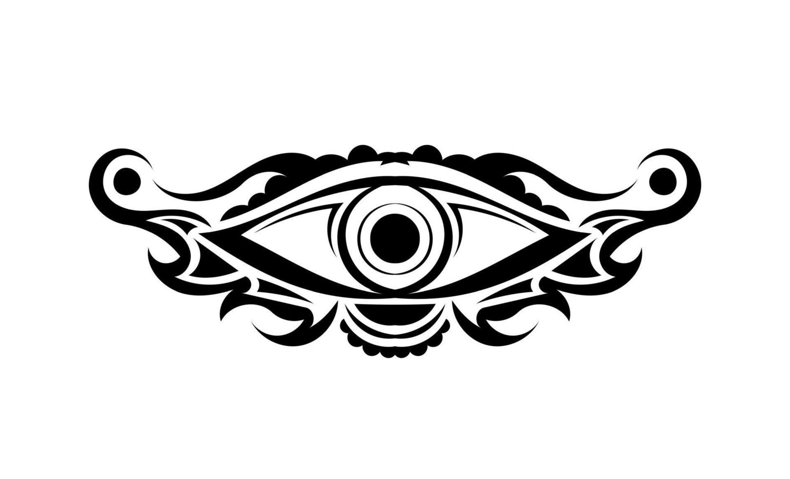 All seeing eye masonic symbol tattoo. Vision of Providence emblem. Vector illustration.