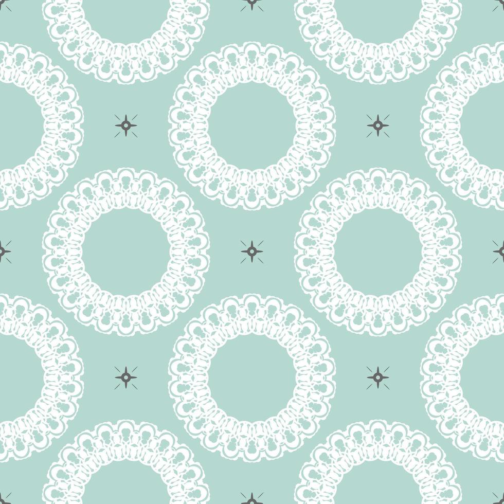 Oriental seamless vector background. Wallpaper in a baroque style pattern. Baby blue floral element. Graphic ornament for fabric, packaging, packaging. Oriental floral ornament.