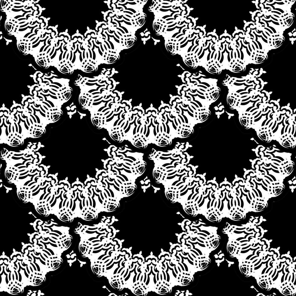 Fondo de vector transparente oriental. fondo de pantalla en una plantilla de estilo vintage. elemento floral en blanco y negro. ornamento gráfico para papel pintado, tela, embalaje y papel. ornamento floral oriental.