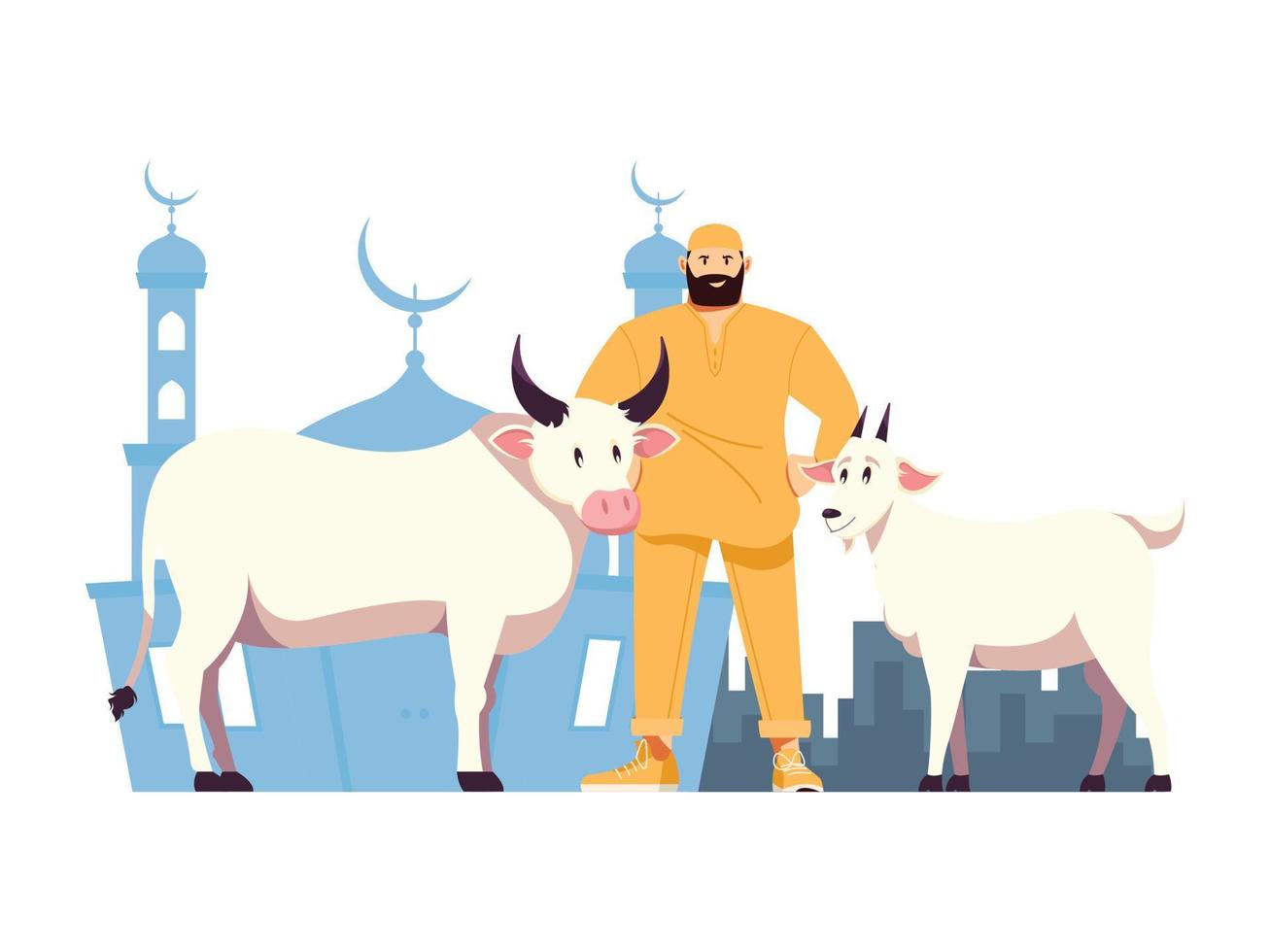 ilustración del eid al adha vector