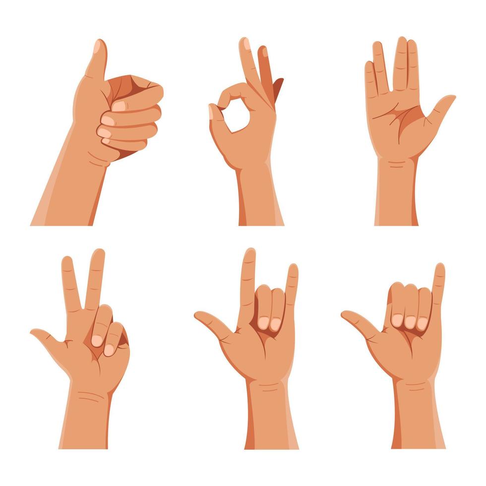 Hand Gestures Illustration vector