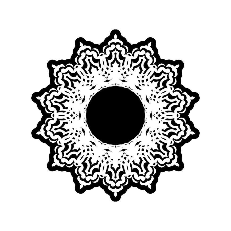 Circular flower mandala pattern for Henna, Mehndi, tattoo, decoration. vector