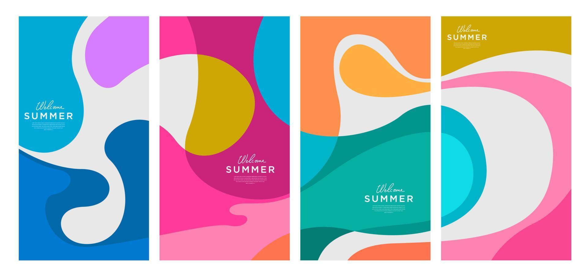 Colorful summer abstract background vector